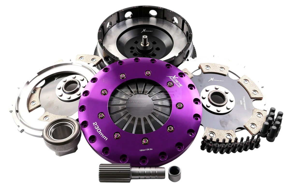Xtreme Performance - 230mm Rigid Ceramic Twin Plate Clutch Kit Incl Flywheel 1800Nm