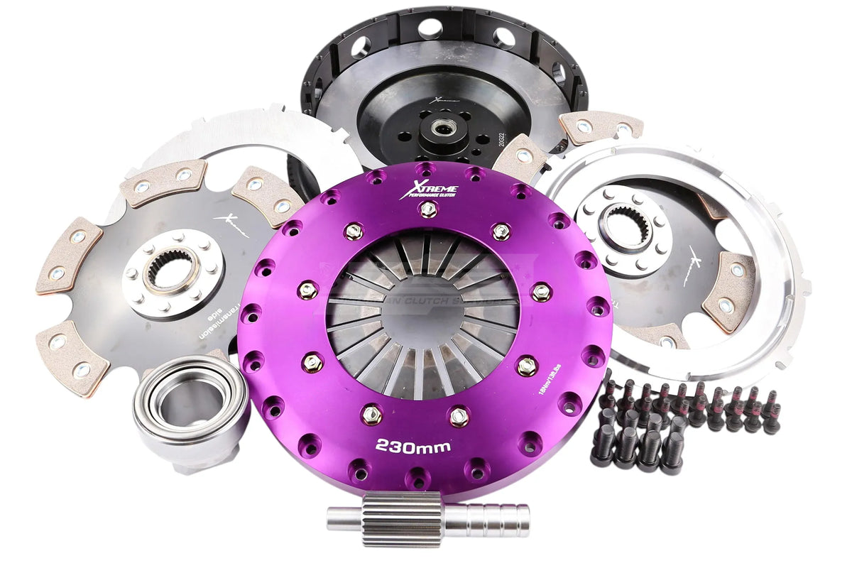 Xtreme Performance - 230mm Rigid Ceramic Twin Plate Clutch Kit Incl Flywheel 1800Nm