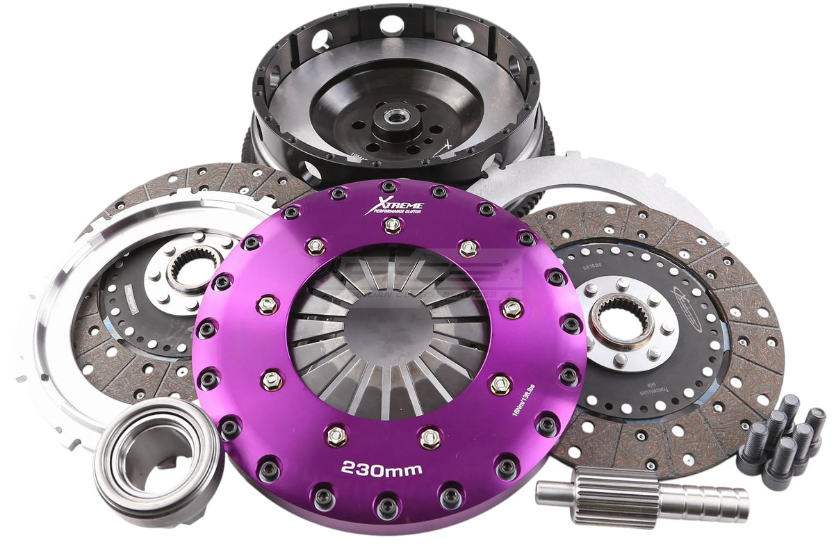 Xtreme Performance - 230mm Organic Twin Plate Clutch Kit Incl Flywheel 1200Nm