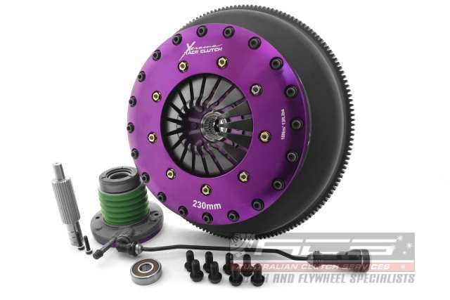 Xtreme Performance - 230mm Rigid Ceramic Twin Plate Clutch Kit Incl Flywheel & CSC 1800Nm