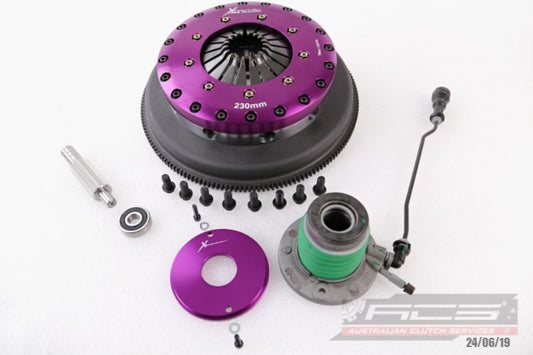 Xtreme Performance - 230mm Organic Twin Plate Clutch Kit Incl Flywheel & CSC 1200Nm