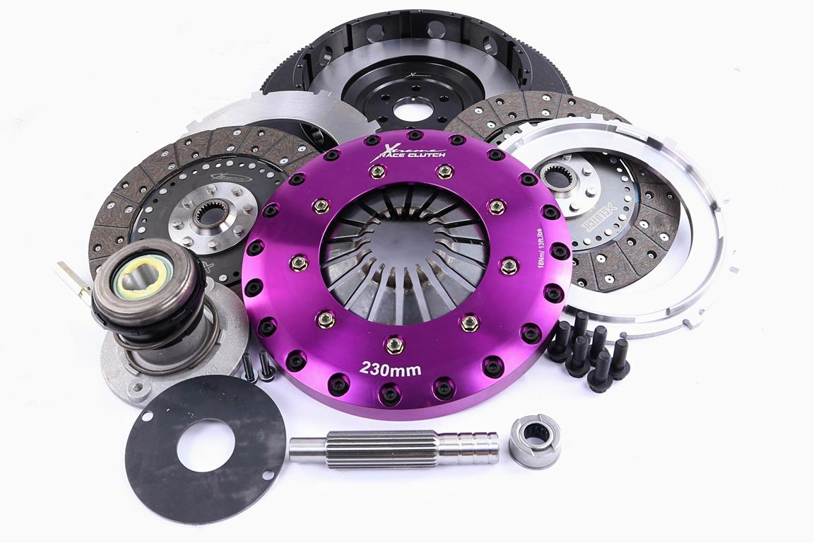 Xtreme Performance - 230mm Organic Twin Plate Clutch Kit Incl Flywheel & CSC 1200Nm