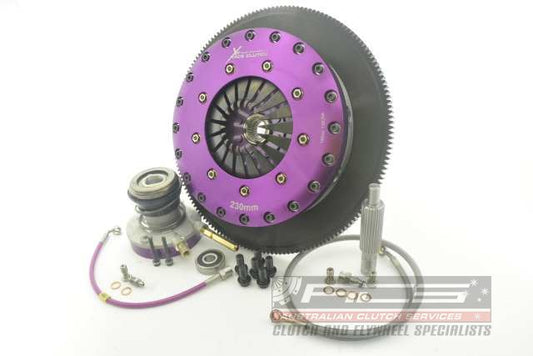 Xtreme Performance - 230mm Rigid Ceramic Twin Plate Clutch Kit Incl Flywheel & CSC 1800Nm