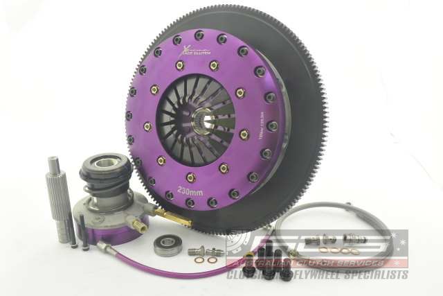 Xtreme Performance - 230mm Rigid Ceramic Twin Plate Clutch Kit Incl Flywheel & CSC 1800Nm