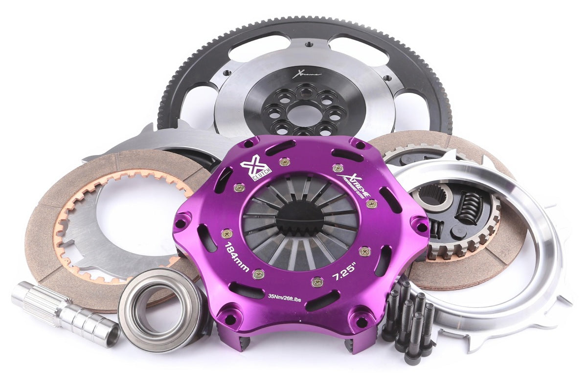 Xtreme Performance - 184mm Sprung Ceramic Twin Plate Clutch Kit Incl Flywheel 1220Nm