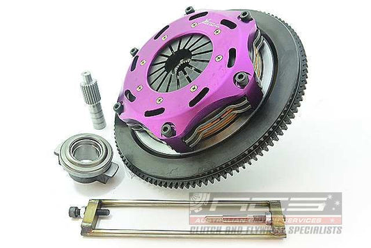 Xtreme Performance - 184mm Rigid Ceramic Twin Plate Clutch Kit Incl Flywheel 1220Nm