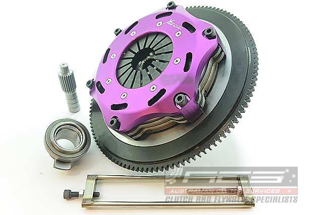 Xtreme Performance - 184mm Rigid Ceramic Twin Plate Clutch Kit Incl Flywheel 1220Nm