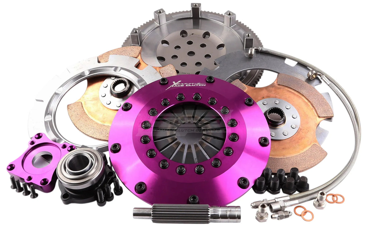 Xtreme Performance - 200mm Rigid Ceramic Twin Plate Clutch Kit Incl Flywheel & CSC 1200Nm