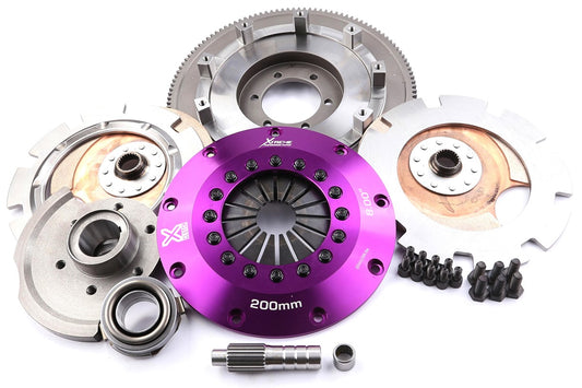 Xtreme Performance - 200mm Rigid Ceramic Twin Plate Clutch Kit Incl Flywheel 1200Nm
