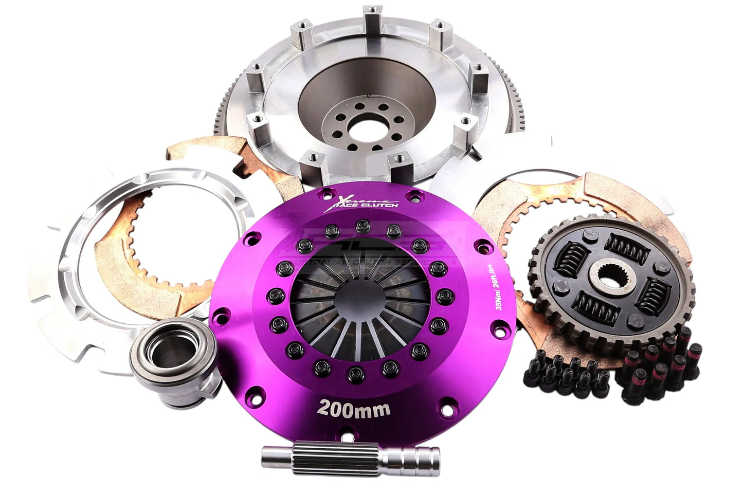 Xtreme Performance - 200mm Sprung Ceramic Twin Plate Clutch Kit Incl Flywheel 1200Nm