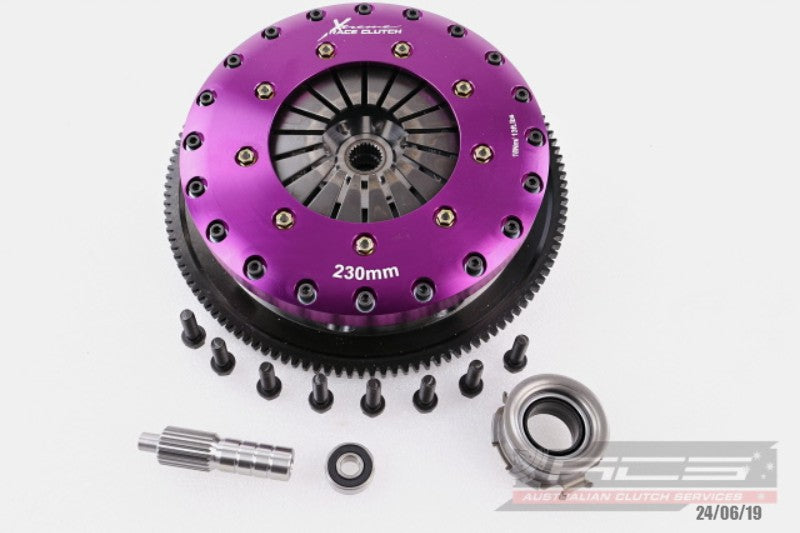 Xtreme Performance - 230mm Organic Twin Plate Clutch Kit Incl Flywheel 1200Nm