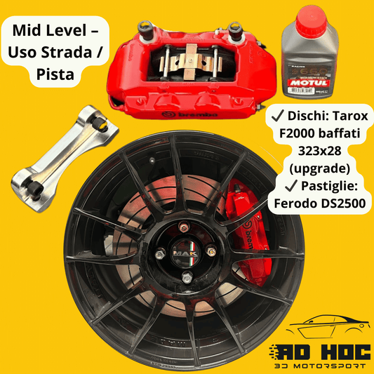 Ad Hoc 3D Motorsport kit impianto frenante maggiorato Ford Fiesta MK7 / MK8 / MK8.5