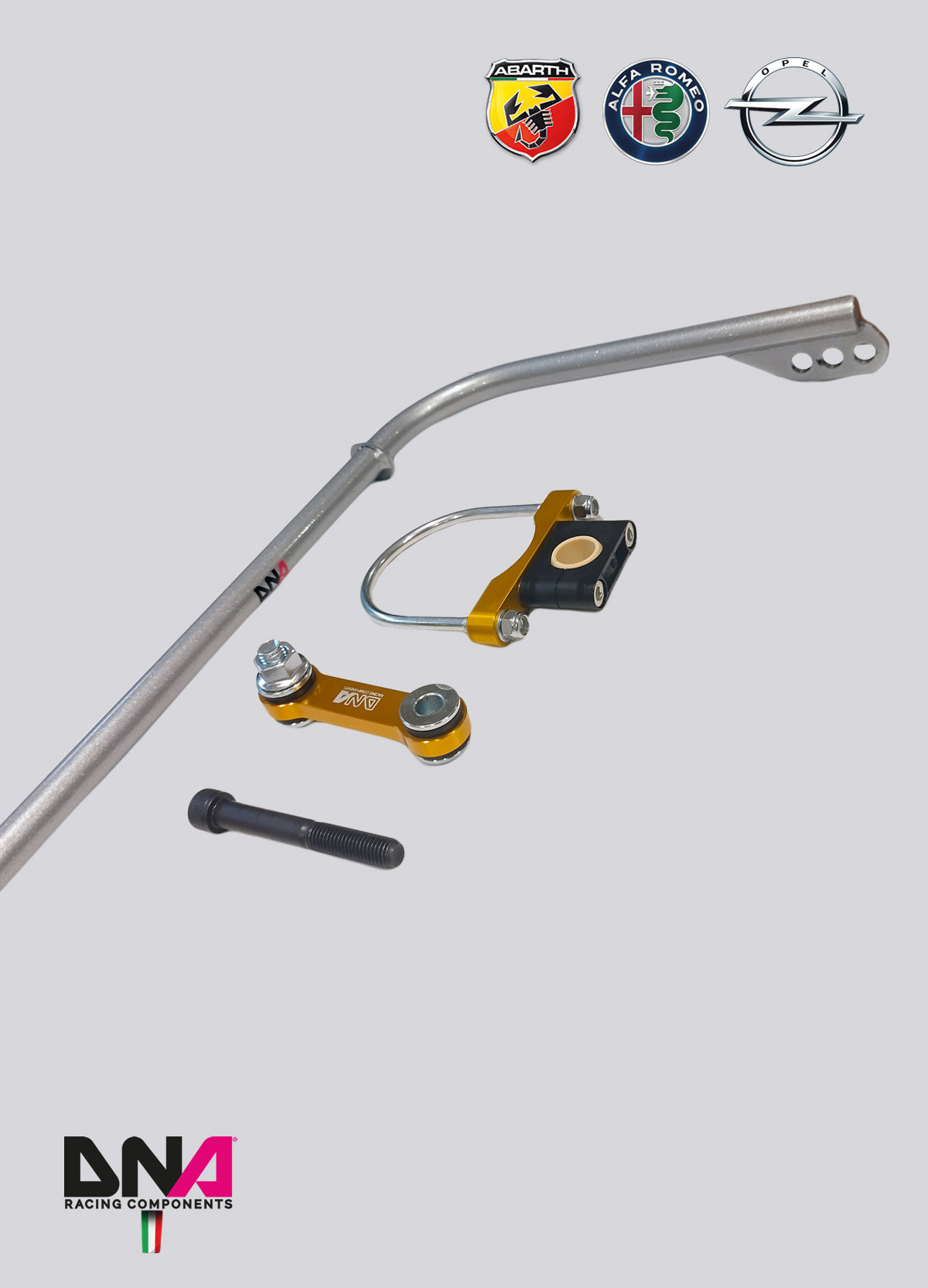 PC0167 Kit barra antirollio posteriore regolabile DNA Racing FIAT Grande Punto, Alfa Romeo Mito, Opel Corsa D/E, Opel Adam