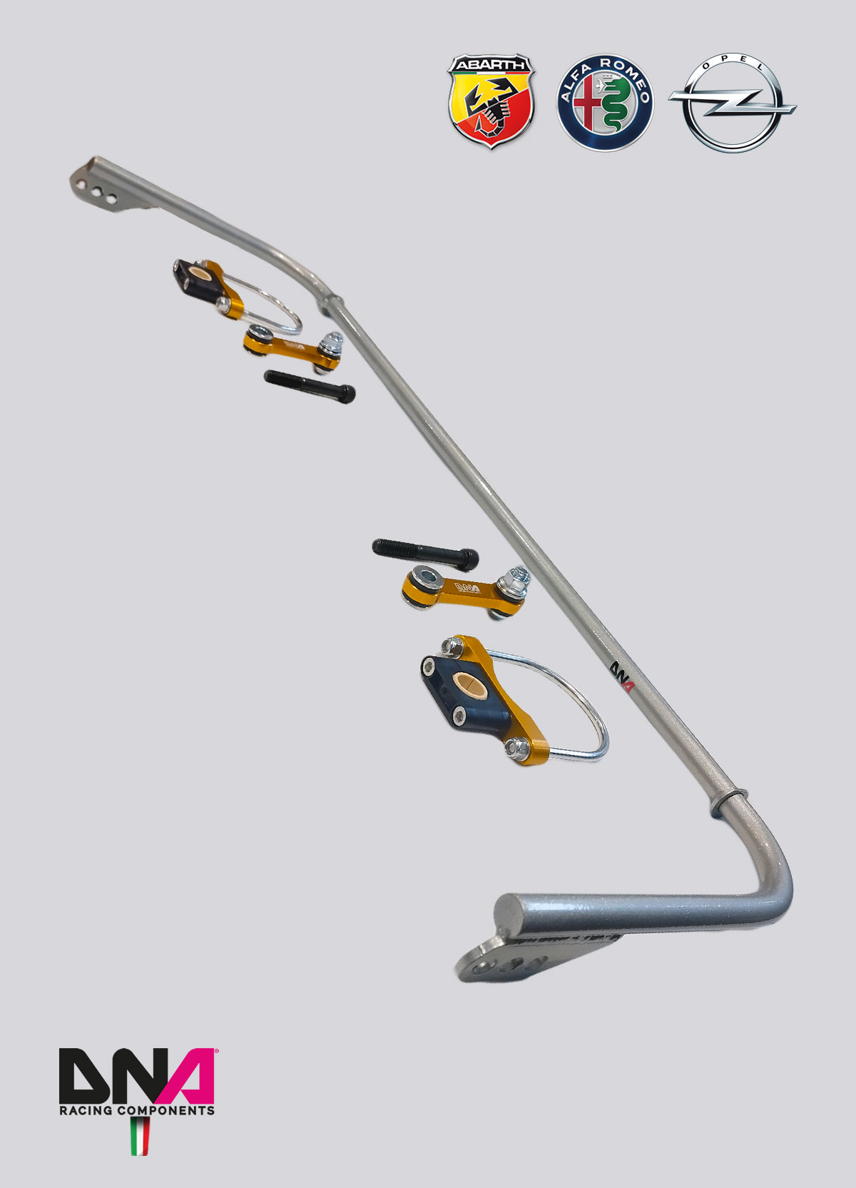 PC0167 Kit barra antirollio posteriore regolabile DNA Racing FIAT Grande Punto, Alfa Romeo Mito, Opel Corsa D/E, Opel Adam