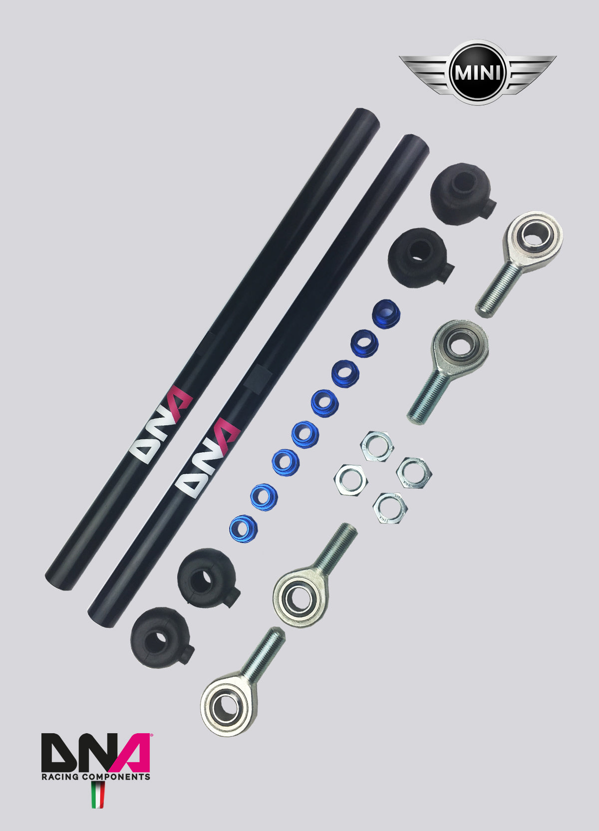PC0188 Kit tiranti sospensioni posteriori con regolazione camber DNA Racing per Mini Cooper R50/R52/R53/R55/R56/R57