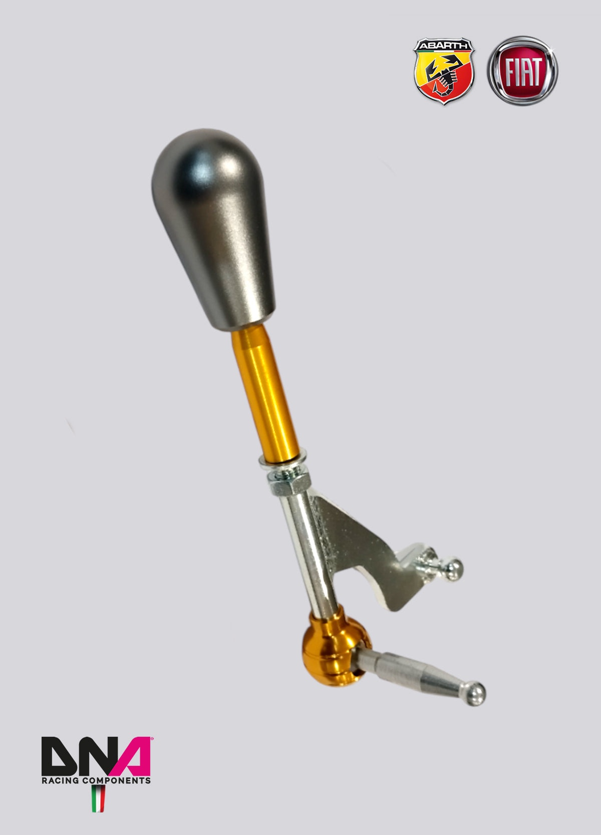 PC0401 KIT FIAT 500 QUICK SHIFT STAGE 2 CON POMELLO TONDO IN ALLUMINIO ANODIZZATO GRIGIO BLU (solo ABARTH E MULTIJET)