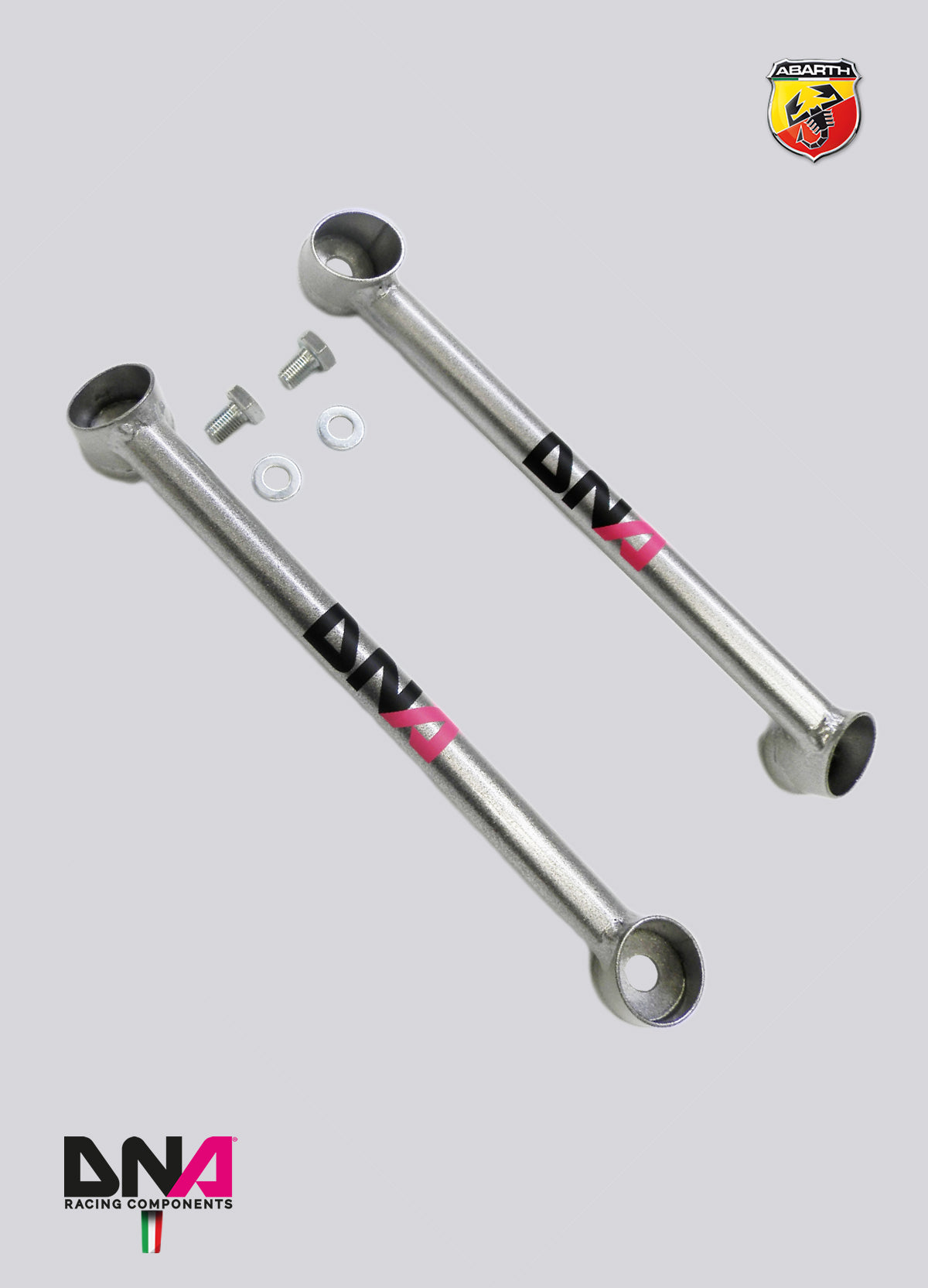 PC0495 Kit tiranti laterali slitta sospensioni anteriori DNA Racing FIAT 500 Abarth