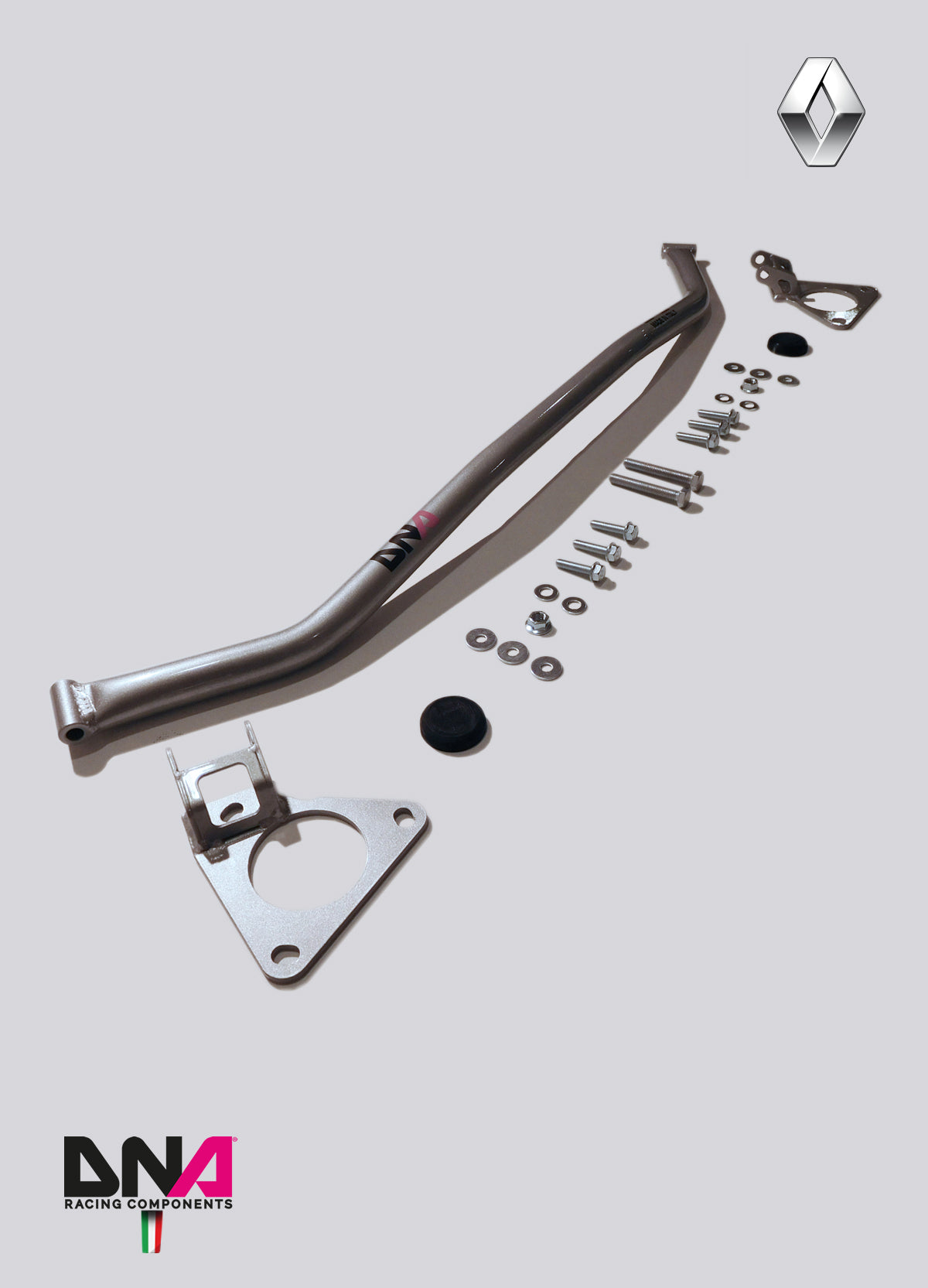 PC0718 Kit barra duomi anteriore DNA Racing per duomo piccolo Renault Clio 3, Renault Clio 4