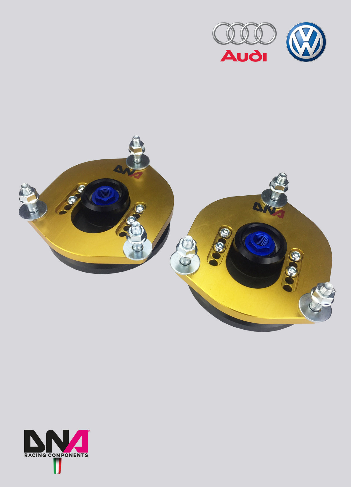 PC2360 Kit top mount regolabile DNA Racing per ammortizzatori WRS DNA Audi, Volskwagen, Seat