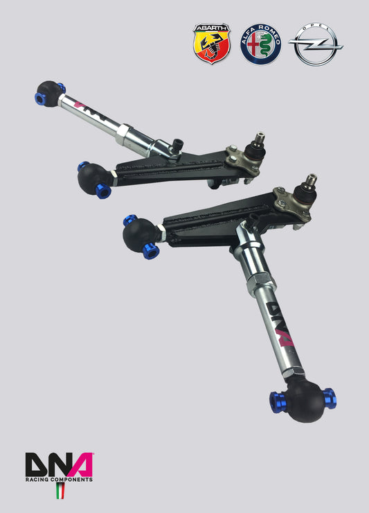 PC1147 Kit trapezi regolabili DNA Racing Grande Punto Abarth, Alfa Romeo Mito, Opel Corsa C, Opel Corsa D
