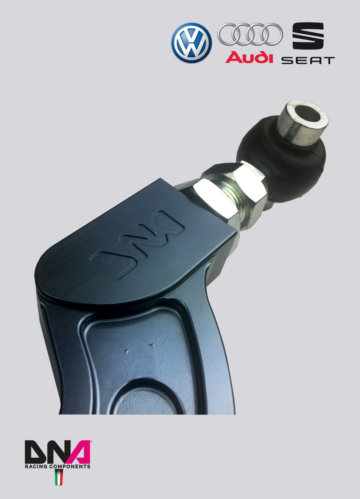 PC1186 Kit bracci sospensione superiori regolazione camber DNA Racing Audi A1 A3 TT VW Beetle Golf Scirocco Seat Leon Skoda Octavia