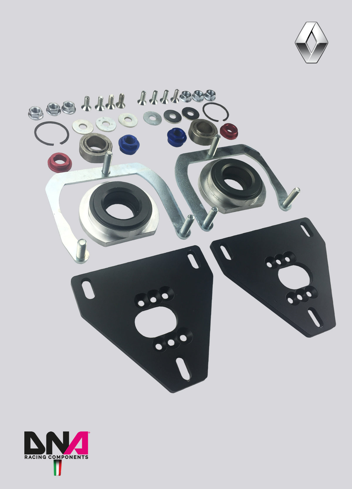 PC1264 Kit top mount regolabile DNA Racing Renault Clio III duomo piccolo, Renaul Clio IV