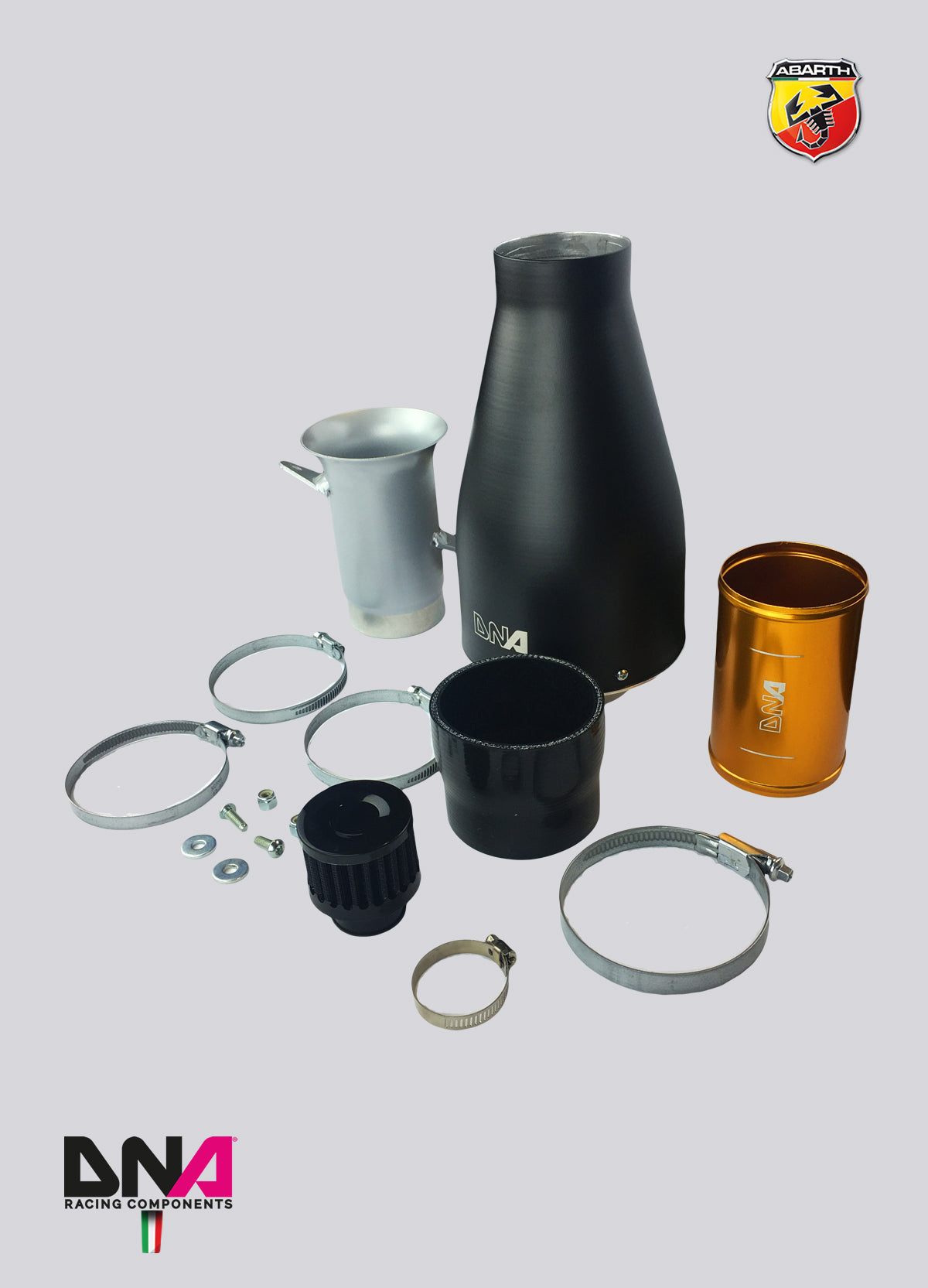 PC1568 Kit aspirazione "fredda" con sistema Venturi in alluminio abarth 500/595/695