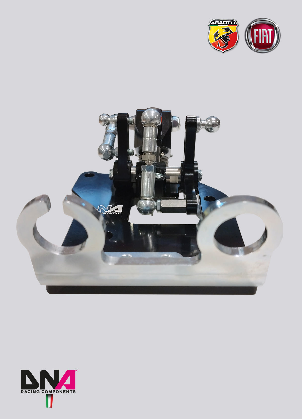 PC1571 Kit torretta cambio regolabile anodizzata nera abarth 500/695