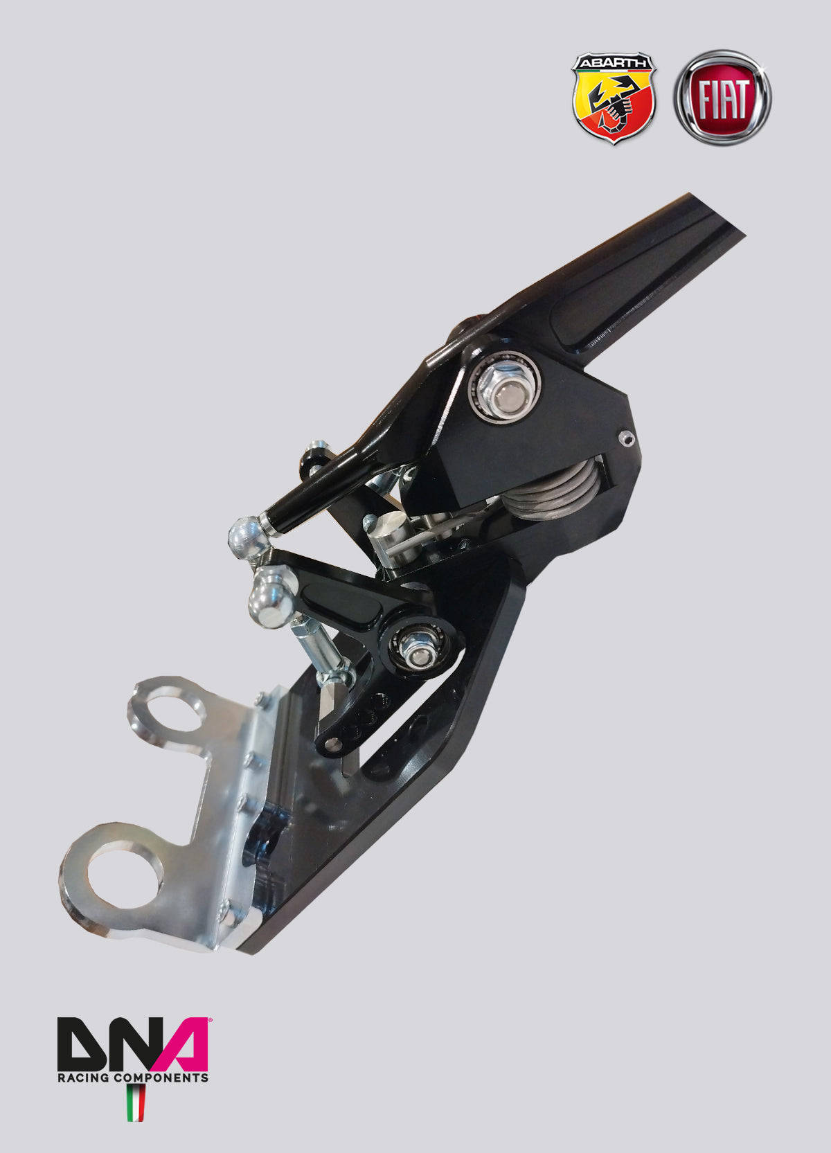 PC1571 Kit torretta cambio regolabile anodizzata nera abarth 500/695