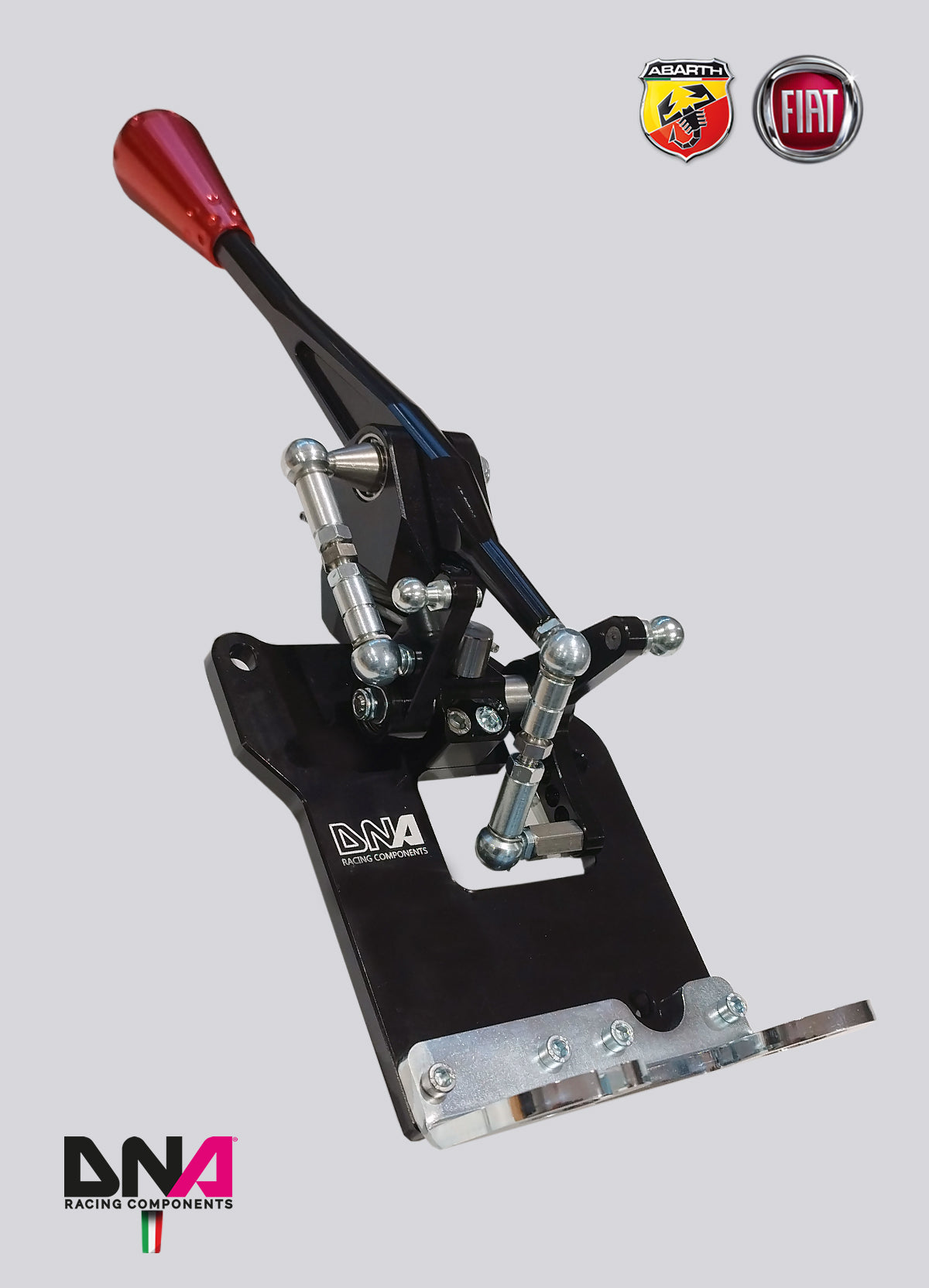 PC1571 Kit torretta cambio regolabile anodizzata nera abarth 500/695