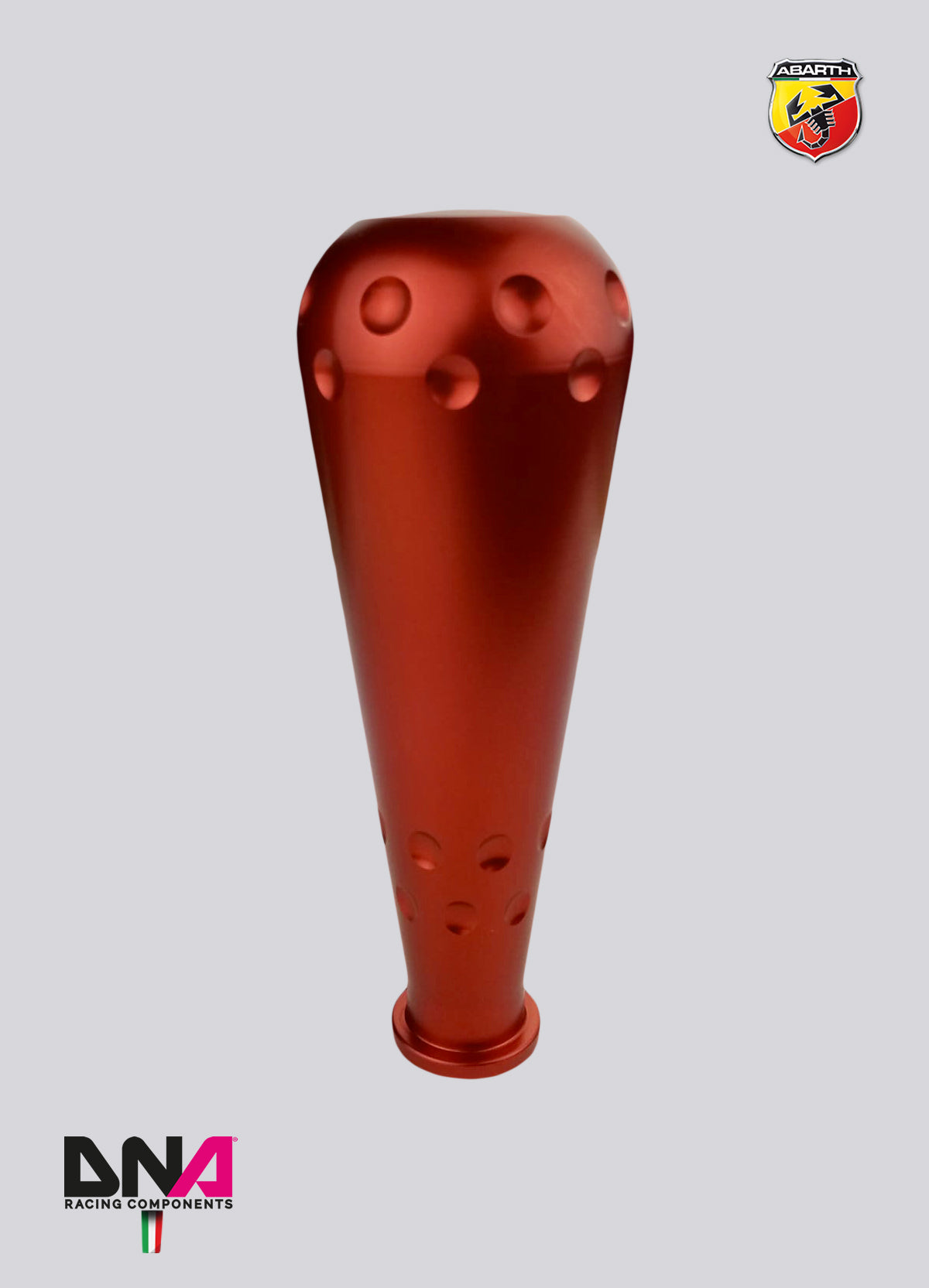 PC1582R Kit pomello 695 style in alluminio anodizzato rosso per leva originale e kit leva cambio stage 1 DNA Racing 500 Abarth EU/US version