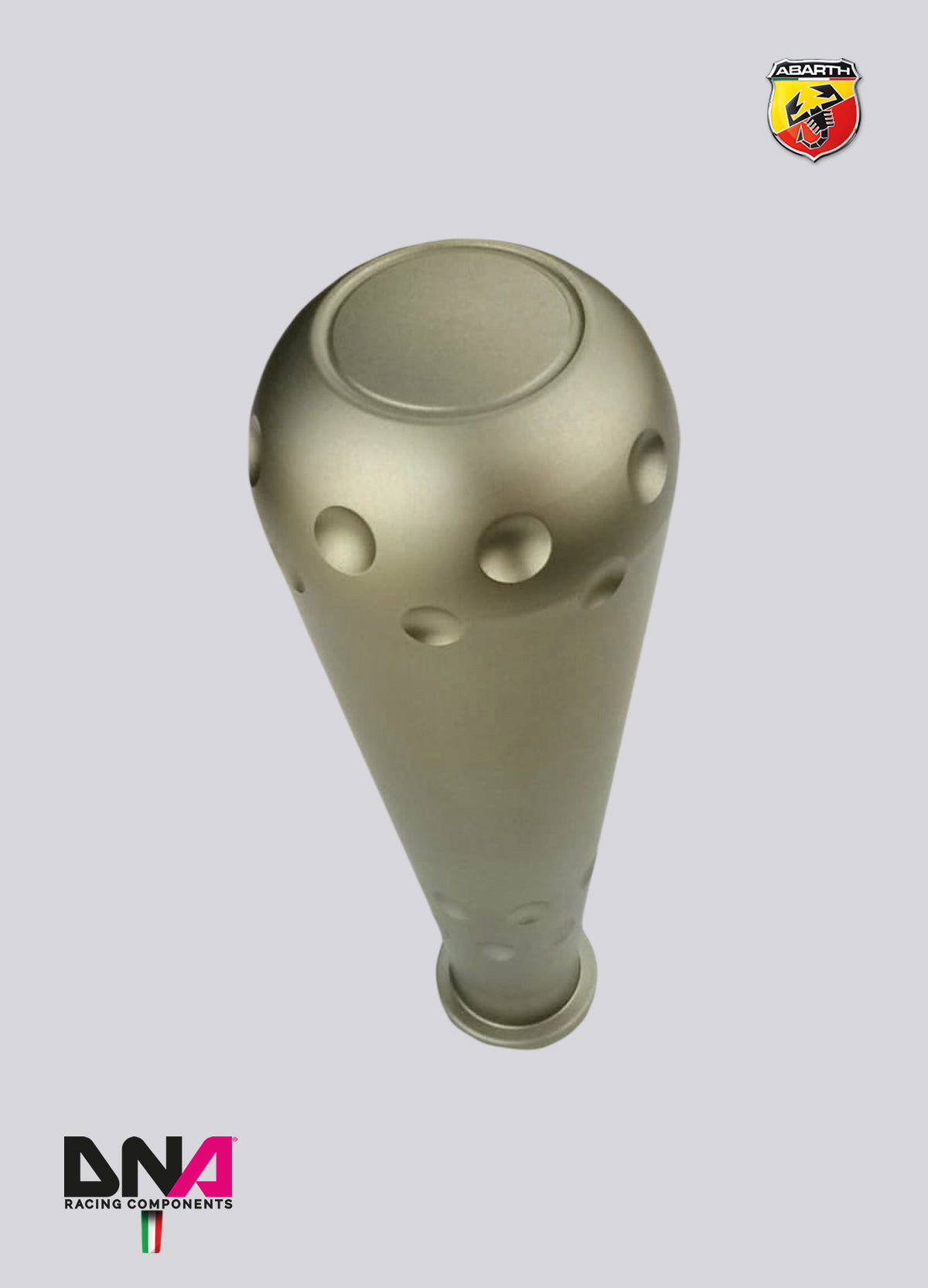 PC1582T Kit pomello 695 style in alluminio anodizzato titanio per leva originale e kit leva cambio stage 1 DNA Racing 500 Abarth EU/US version