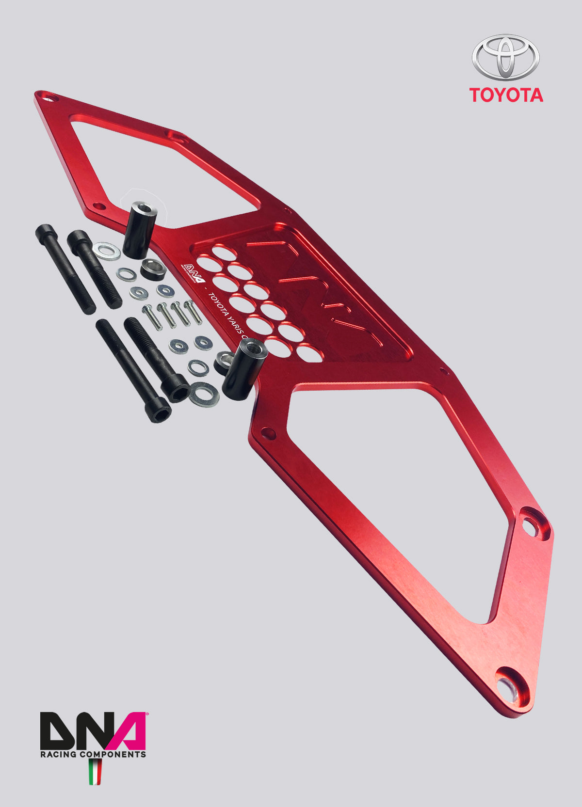 PC1617 Kit rinforzo slitta sospensione anteriore DNA Racing Toyota GR Yaris Mk1, Toyota GR Yaris Mk2