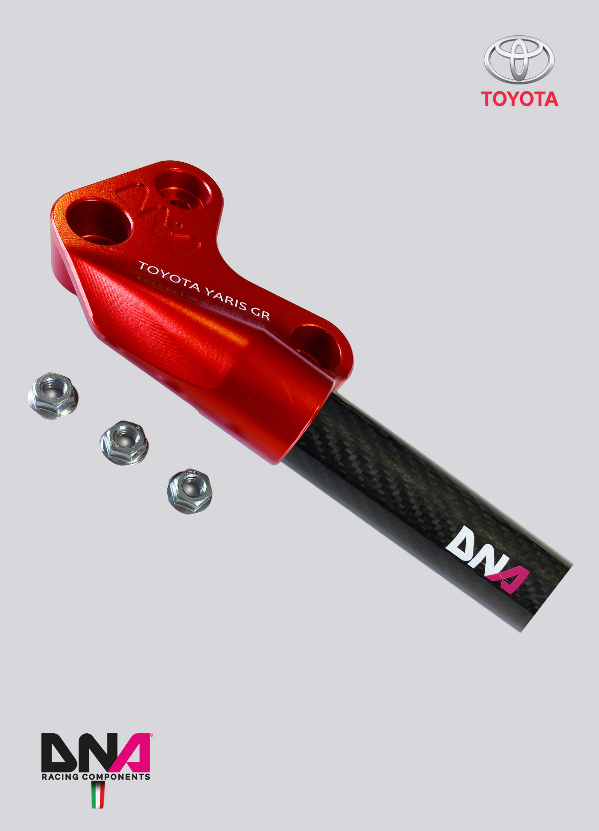 PC1625 Kit barra duomi anteriore fibra di carbonio DNA Racing Toyota GR Yaris Mk1