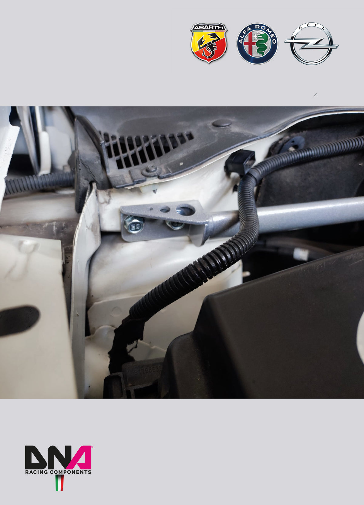 PC1928 Kit barra duomi anteriore DNA Racing Grande Punto Abarth, Alfa Romeo Mito