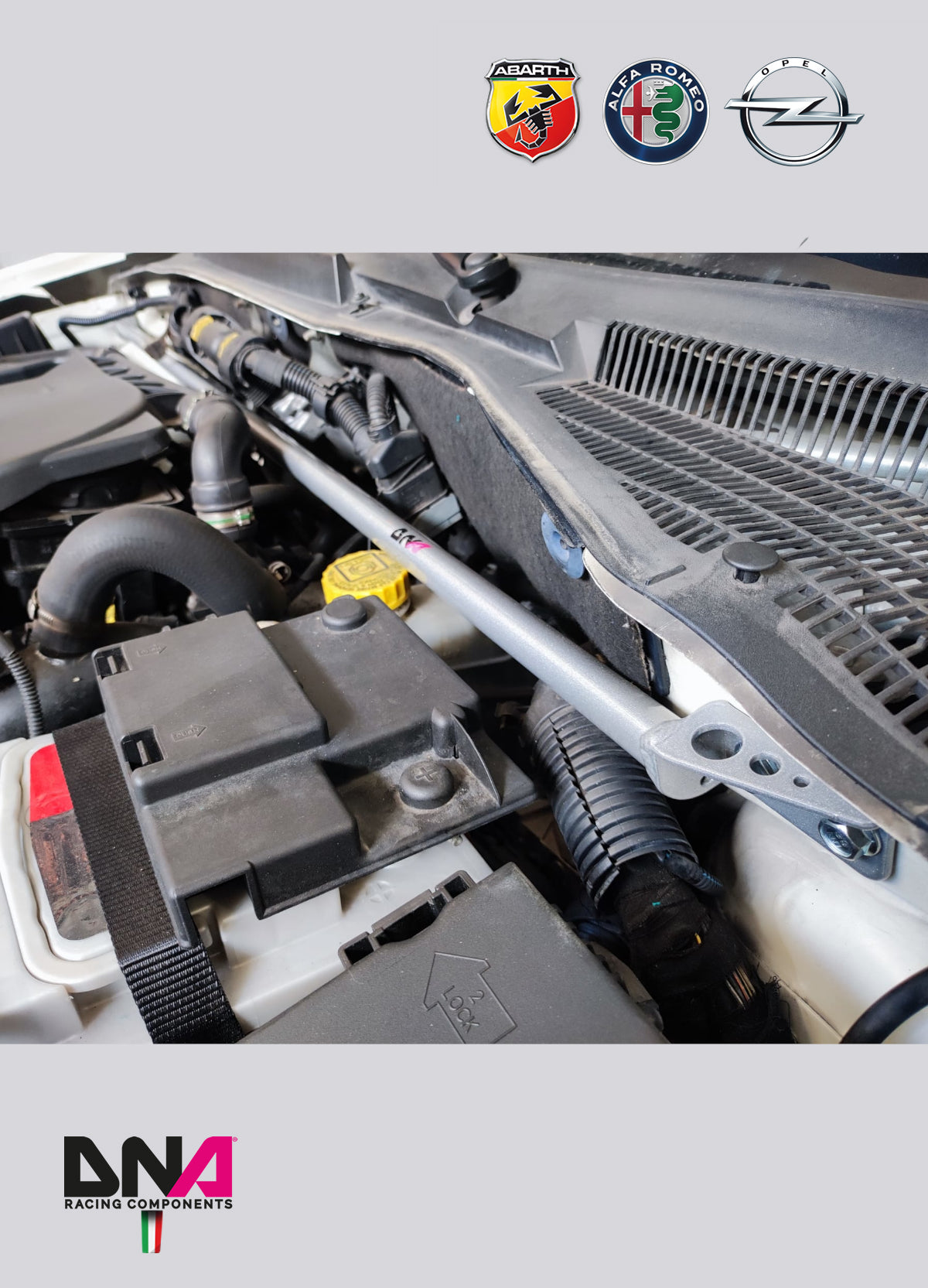 PC1928 Kit barra duomi anteriore DNA Racing Grande Punto Abarth, Alfa Romeo Mito