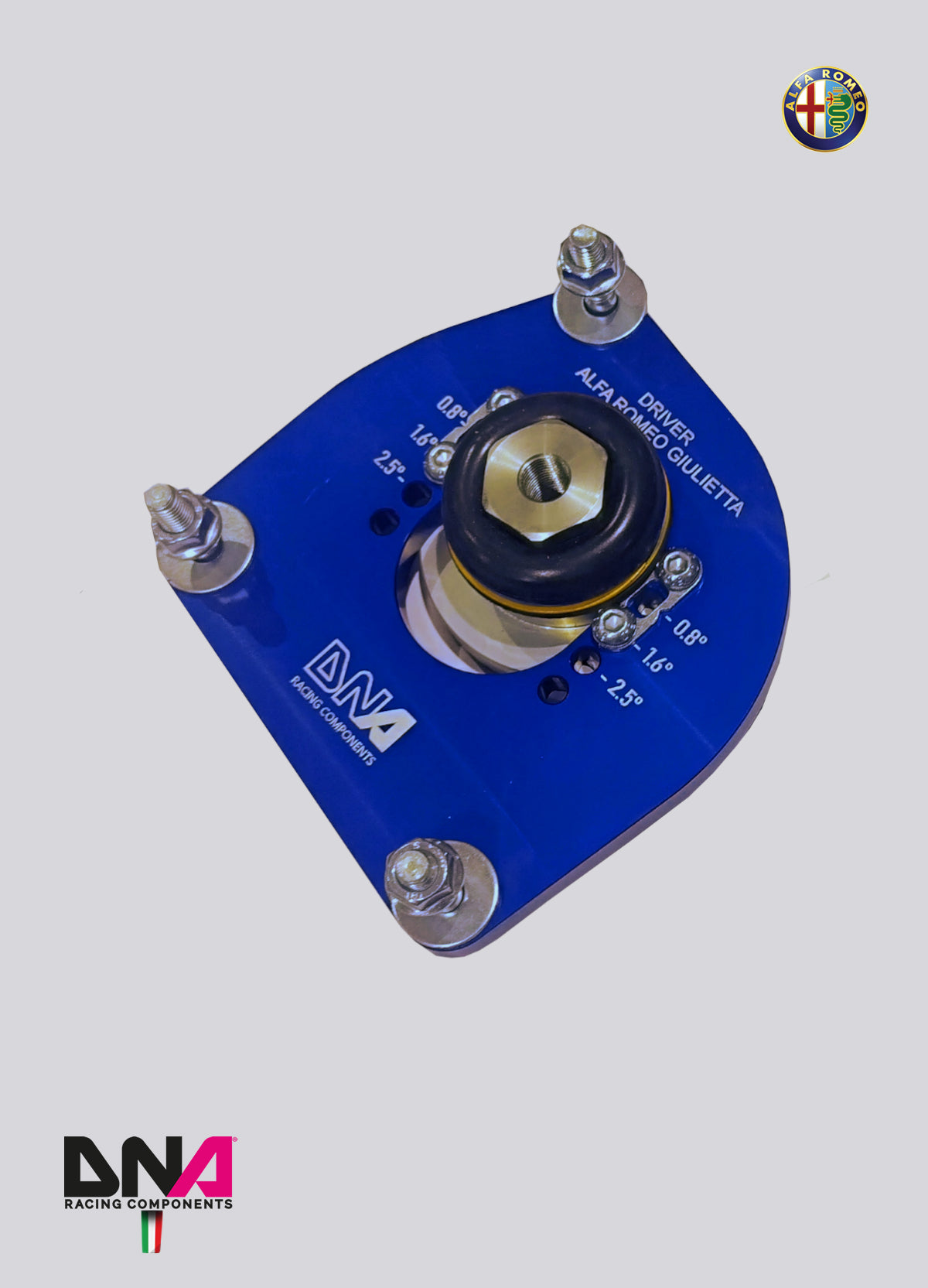 PC1942 Kit top mount DNA Racing regolabile Alfa Romeo Giulietta per BILSTEIN - ST - KW - BC Racing completo di molle racing