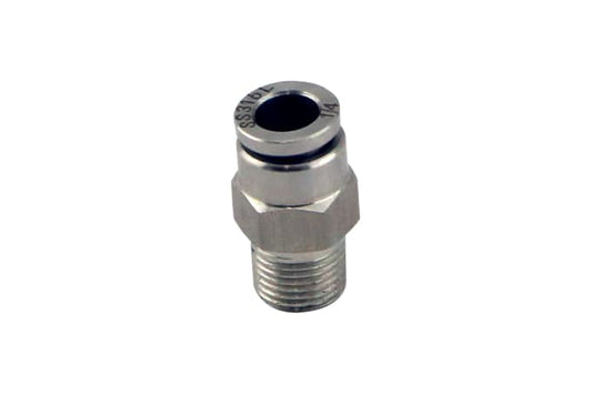 Turbosmart 1/8" NPT Str Pushloc Fitting - SS - 1/4