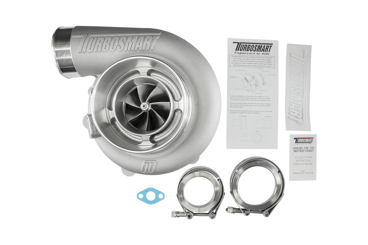 Turbosmart TS-1 Turbocharger 5862 V-Band Reverse Rotation 0.82AR Externally Wastegated - img 5
