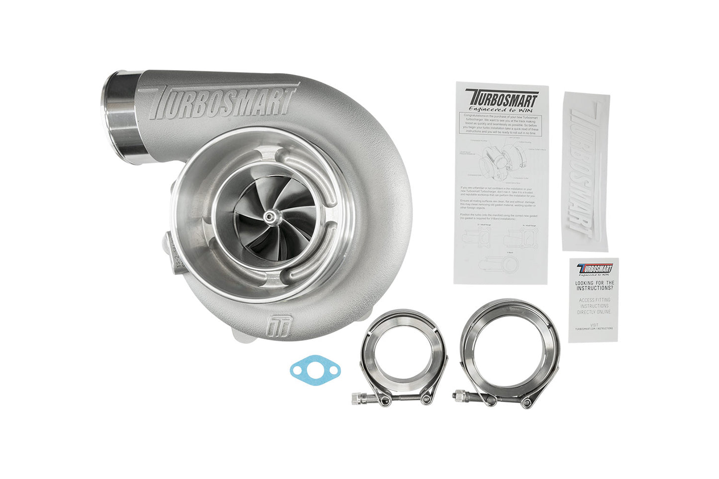 Turbosmart TS-2 Turbocharger (Water Cooled) 5862 V-Band Reverse Rotation 0.82AR Externally Wastegated - img 5