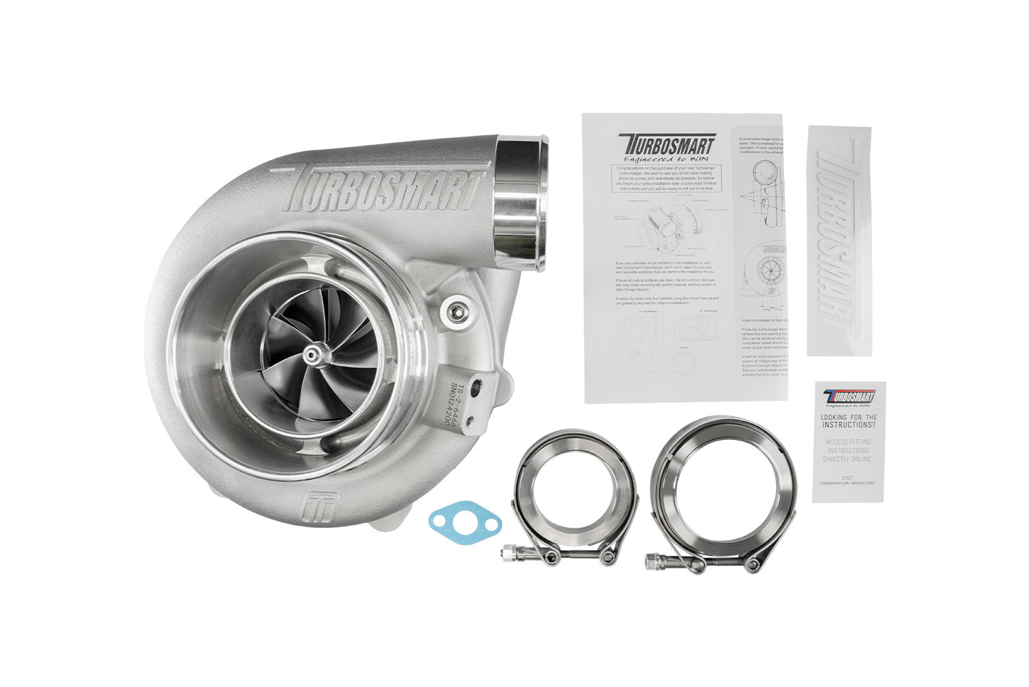 Turbosmart TS-2 Turbocharger (Water Cooled) 6466 V-Band 1.07AR Externally Wastegated - img 4