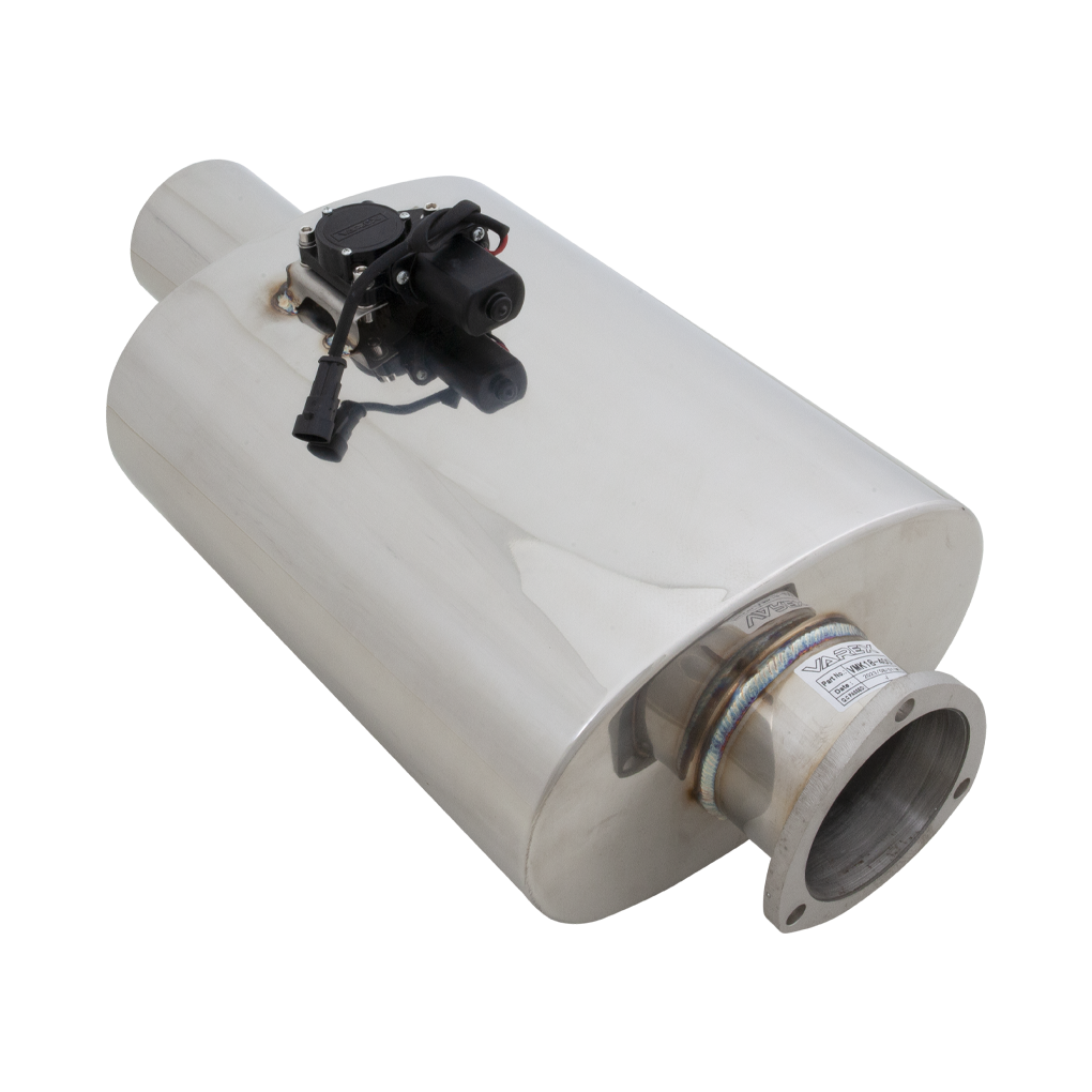 Xforce Oval Body 6" x 10" x 16" (16,51cm x 25,4cm x 40,64cm) Center in/Center Out 4" Flanged Inlet, 4" Single-Wall Tip-3