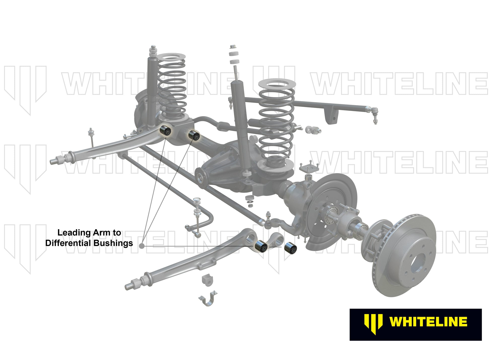 W81730X - Leading Arm - To Differential Bushing Kit-Extra Offset