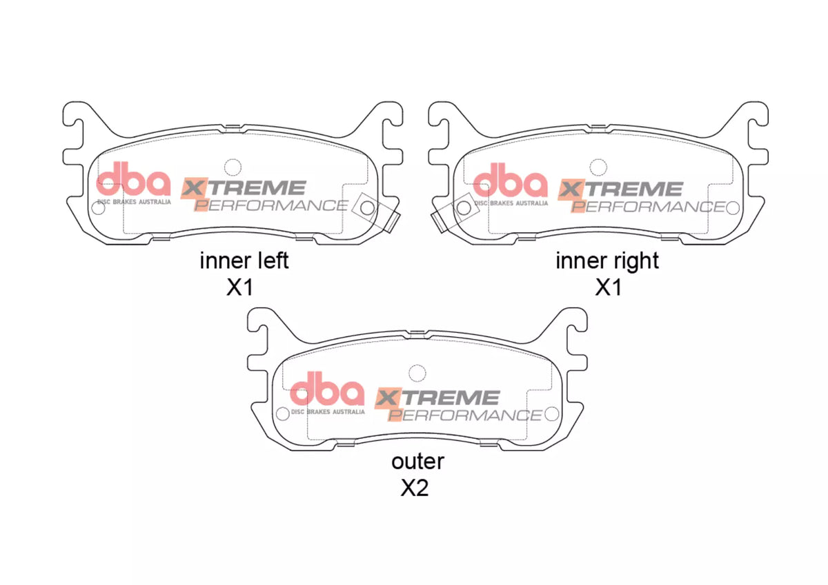 DBA DBA534S-1283XP - Brake Kit - Street Series T2 Slotted & Xtreme Performance Brake Pads (2x DBA534S + DB1283XP)