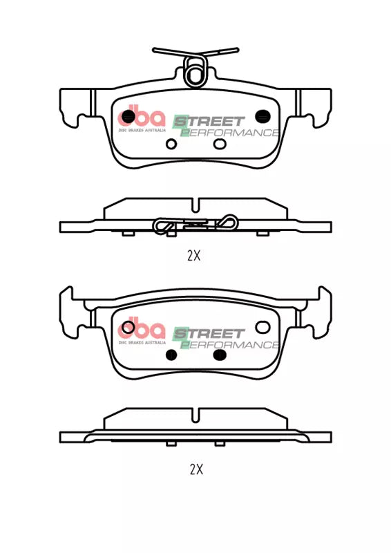 DBA DB15129SP - Brake Pads Street Performance | Rear