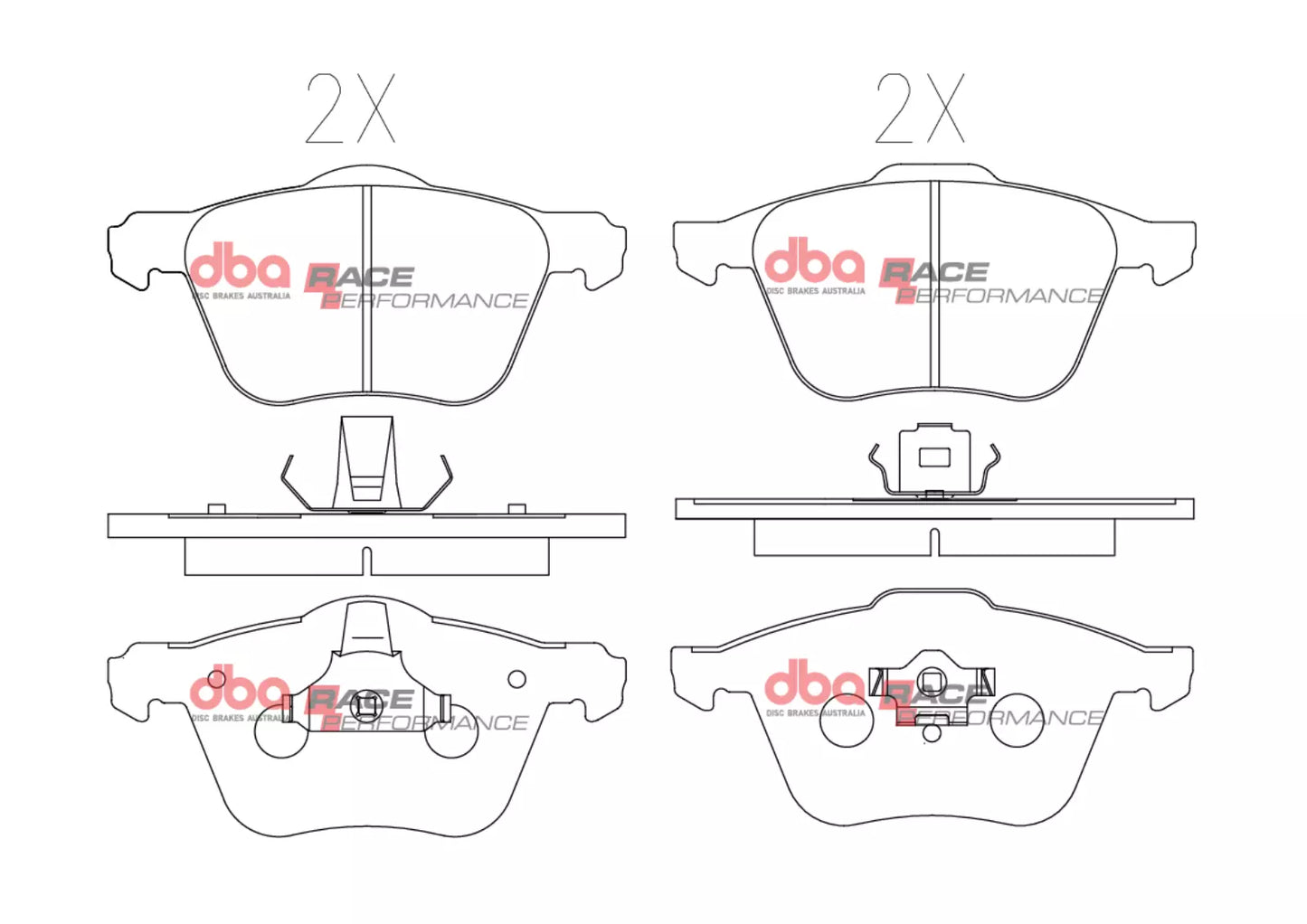 DBA DB1658RP - Brake Pads Race Performance | Front Axle