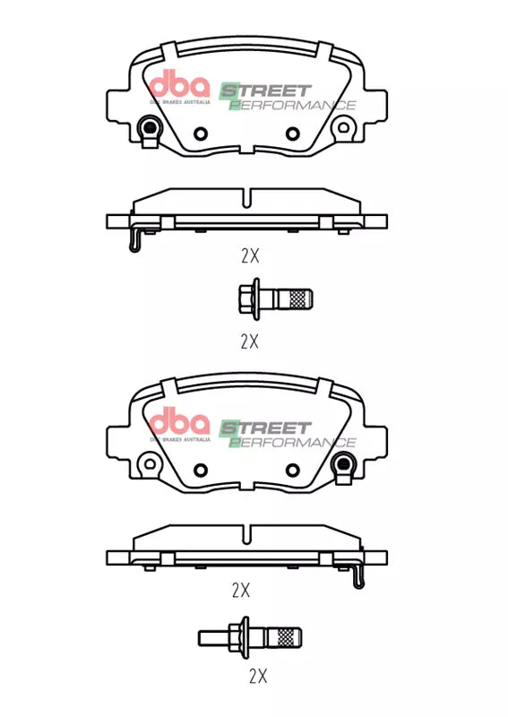 DBA DB2338SP - Brake Pads Street Performance | Rear