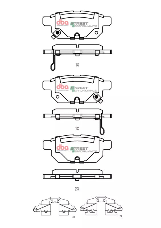DBA DB2364SP - Brake Pads Street Performance | Rear