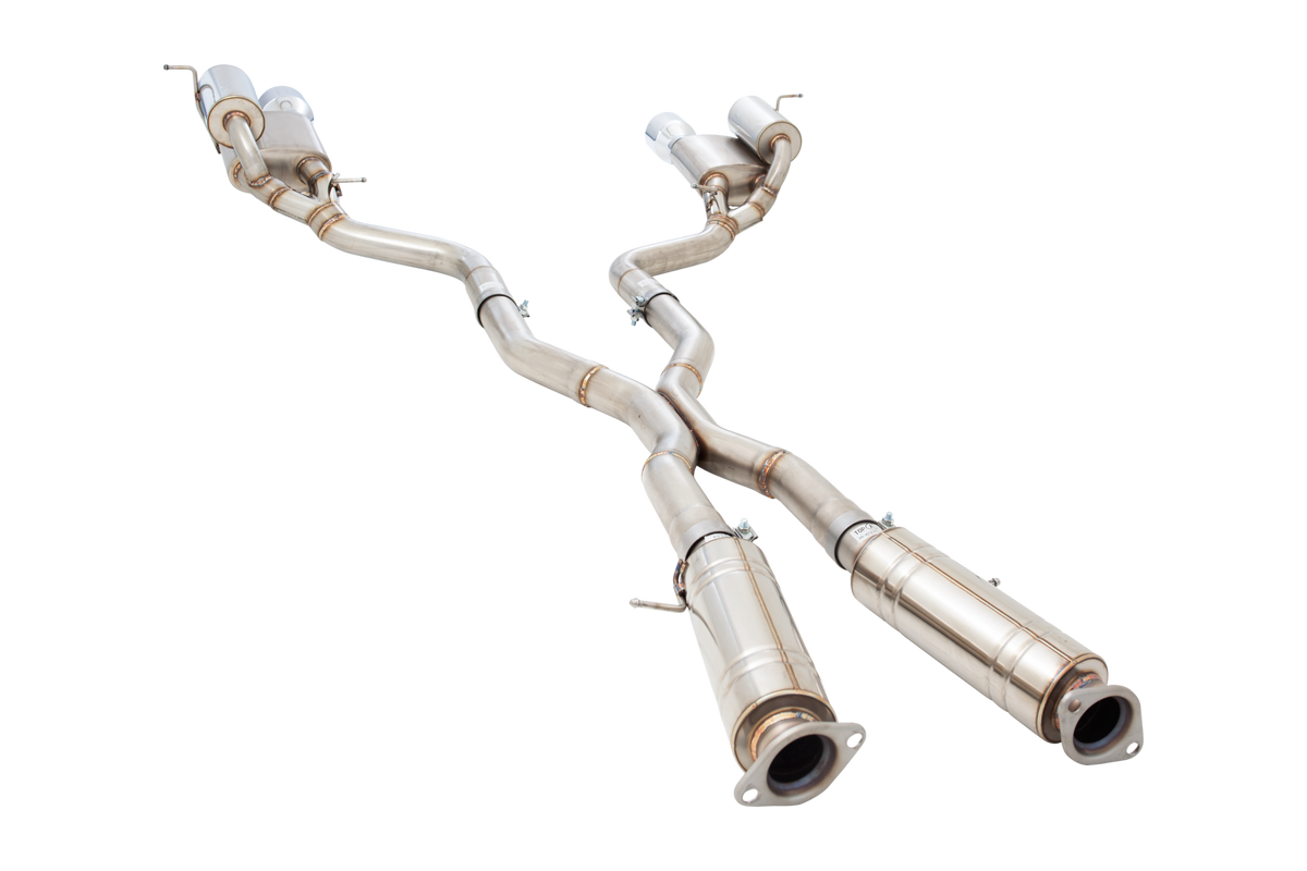 Xforce 3" Twin Cat-Back System, 304 Stainless Steel-2
