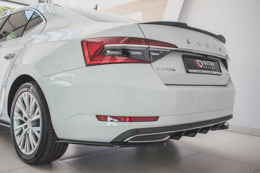Maxton Design Splitter Laterali Post. - Skoda Superb Mk3 FL
